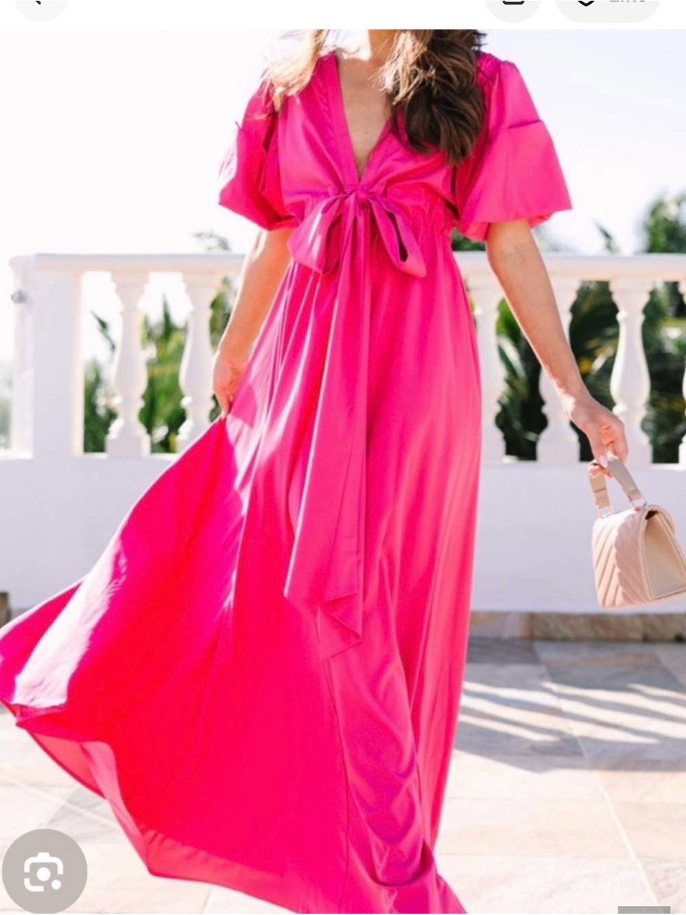 Shop the Mint Pink Tie-Front Maxi Dress